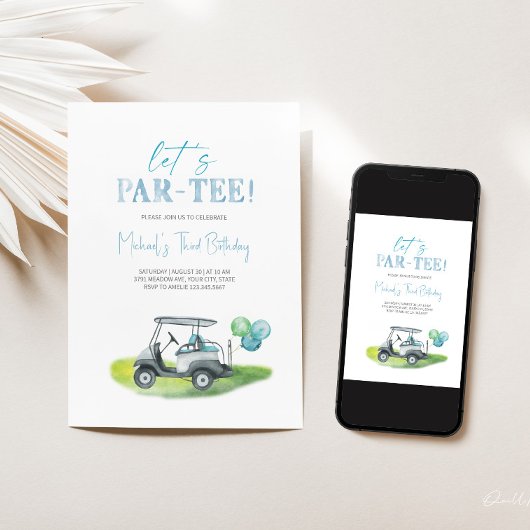 Invitation Anniversaire de Par-tee Mini Golf Boy