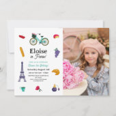 Invitation Anniversaire de Paris Filles Amusement - N'Importe (Devant)