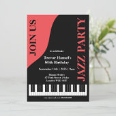 Invitation Anniversaire de partie de jazz (Debout devant)