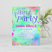 Invitation Anniversaire de partie de peinture de (Debout devant)