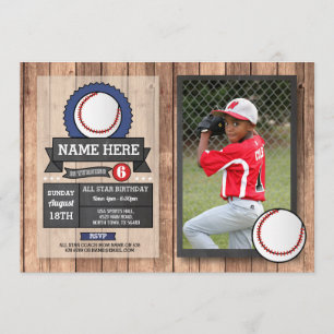 Invitation Anniversaire de partie de sports d'All Star de