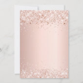 Invitation Anniversaire de parties scintillant en or rose mas (Dos)