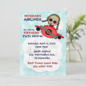 Invitation Anniversaire de Party Airlines (Debout devant)
