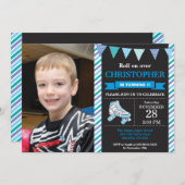 Invitation Anniversaire de patin à roulettes Fête (Devant / Derrière)