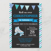 Invitation Anniversaire de patin à roulettes Fête