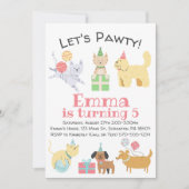 Invitation Anniversaire de Pawty (Devant)