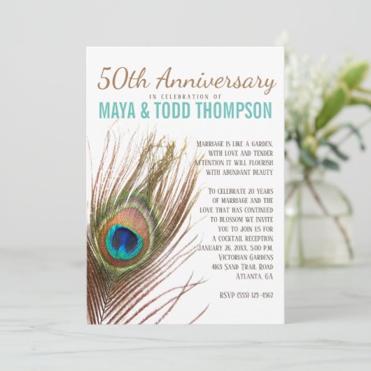 Invitation Anniversaire de Peacock (Debout devant)