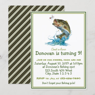 Invitation Anniversaire de pêche