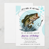 Invitation Anniversaire de pêche (Devant / Derrière)