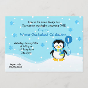 Invitation Anniversaire de Penguin Boy