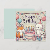 Invitation Anniversaire de Pet Pals (Devant / Derrière)