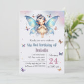 Invitation Anniversaire de petite fée adorable (Debout devant)