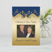 Invitation Anniversaire de photo de papillons cinquantième de (Debout devant)