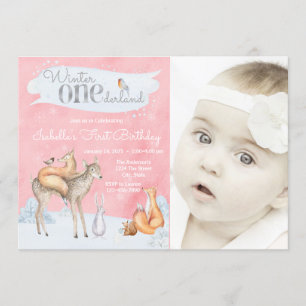 Invitation Anniversaire de photo de région boisée