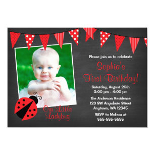 Invitations Faire Part Cartes Anniversaire Coccinelle Zazzle Be