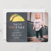 Invitation Anniversaire de photo de tableau de Twosday mardi (Devant)