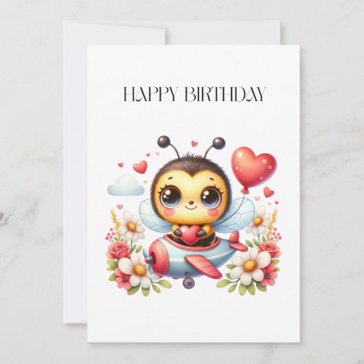 Invitation Anniversaire de Pilote Abeille (Devant)