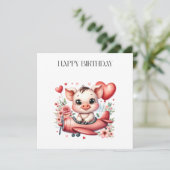Invitation Anniversaire de Pilote Cochon (Debout devant)