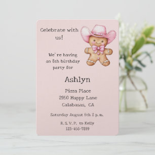 Invitation Anniversaire de Pink Cowgirl