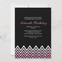 Anniversaire de Pink Ombre Chevrons