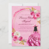 Invitation Anniversaire de Pink Royal Little Princ (Devant)
