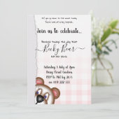 Invitation anniversaire de pique-nique à l'ours en peluche (Debout devant)