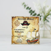 Invitation Anniversaire de pirate Parrrty ! (Debout devant)