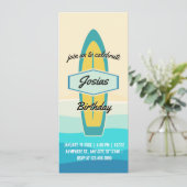 Invitation anniversaire de plage de surf board (Debout devant)