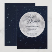 Invitation Anniversaire de pleine lune (Devant / Derrière)