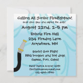 Invitation Anniversaire de pompier de photo de délivrance de (Dos)