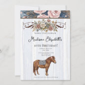 Invitation Anniversaire de Poney (Devant)