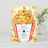Invitation Anniversaire de Popcorn pour enfants magiques (Debout devant)