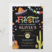 Invitation Anniversaire de premier anniversaire de fête mexic (Devant)