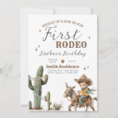 Invitation Anniversaire de Premier Rodéo Saddle Up (Devant)
