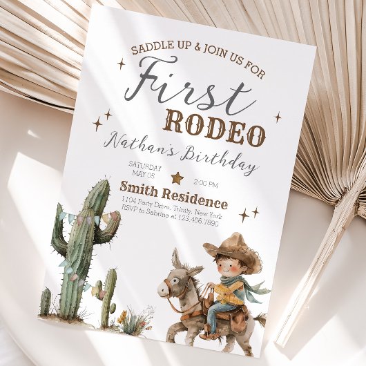 Invitation Anniversaire de Premier Rodéo Saddle Up