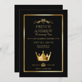 Invitation Anniversaire de Prince (Devant / Derrière)