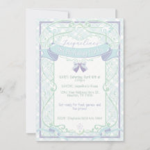 Anniversaire de princesse Art Nouveau Bleu