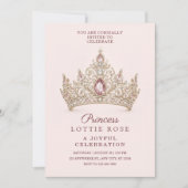 Invitation Anniversaire de Princesse de Luxe (Devant)