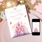 Invitation Anniversaire de Princesse Jour Magique Château de 