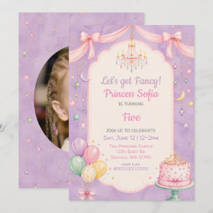 Invitation Anniversaire de Princesse Rose Violet Fancy