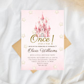 Invitation Anniversaire de Princesse Royale Rose Conte de Fée