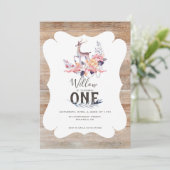 Invitation Anniversaire de printemps de cerf rustique (Debout devant)
