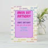 Invitation Anniversaire de Purple Six Seven Brain Rot (Debout devant)