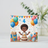 Invitation anniversaire de quatre ans (Debout devant)