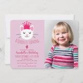Invitation Anniversaire de Queen Kitty Cute Girl (Devant)
