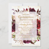 Invitation Anniversaire de Quinceanera en Bourgogne (Devant)