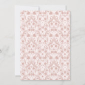 Invitation Anniversaire de Quinceanera en or rose élégant (Dos)