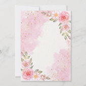 Invitation Anniversaire de Quinceañera en rose et or (Dos)