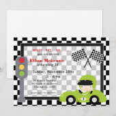 Invitation Anniversaire de Racecar (Devant / Derrière)