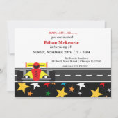 Invitation Anniversaire de Racecar (Devant)